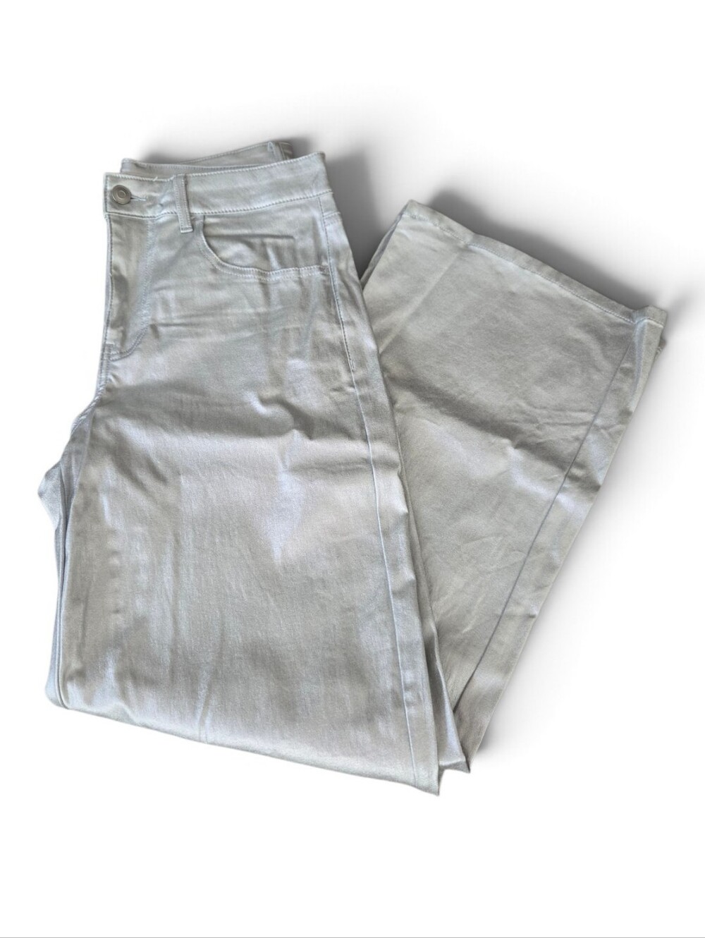 Gianni Bini Silver Wide Leg Jeans